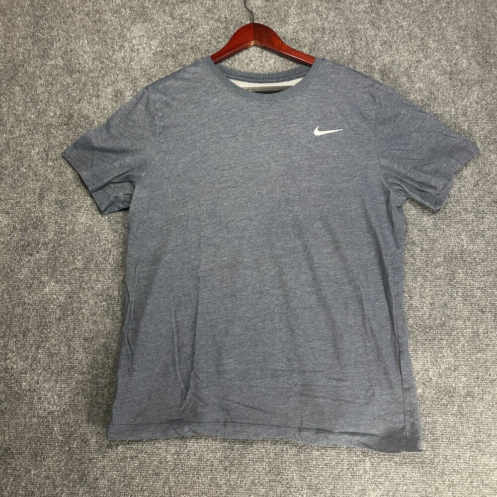 The Nike Tee Shirt Mens Large Blue Dri Fit Short Sleeve Crew Neck Pullover Shirt